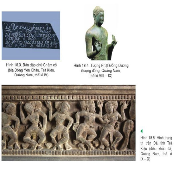 Hinh 18.3 den 18.5 Mot so thanh tuu van hoa tieu bieu cua cu dan Cham-pa
