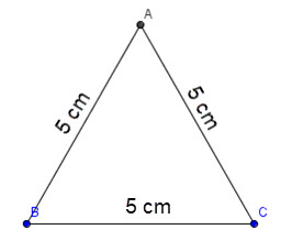 Vẽ tam giác đều ABC cạnh 5cm: Bài 4.30 trang 96 Toán lớp 6 Tập 1 (Kết nối tri thức)