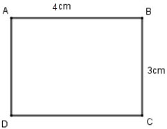 Vẽ hình chữ nhật ABCD có một cạnh bằng 4 cm, một cạnh bằng 3 cm