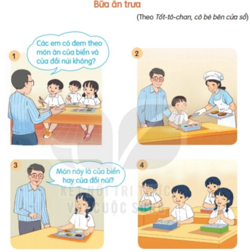 Giải bài tập Tiếng Việt 2  tập 1 Bài 13 Kết nối tri thức kể chuyện Bữa ăn trưa