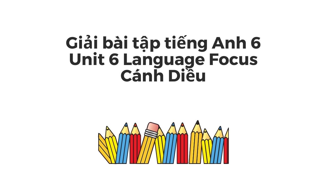 Unit 6 Language Focus Tiếng Anh 6 Cánh Diều