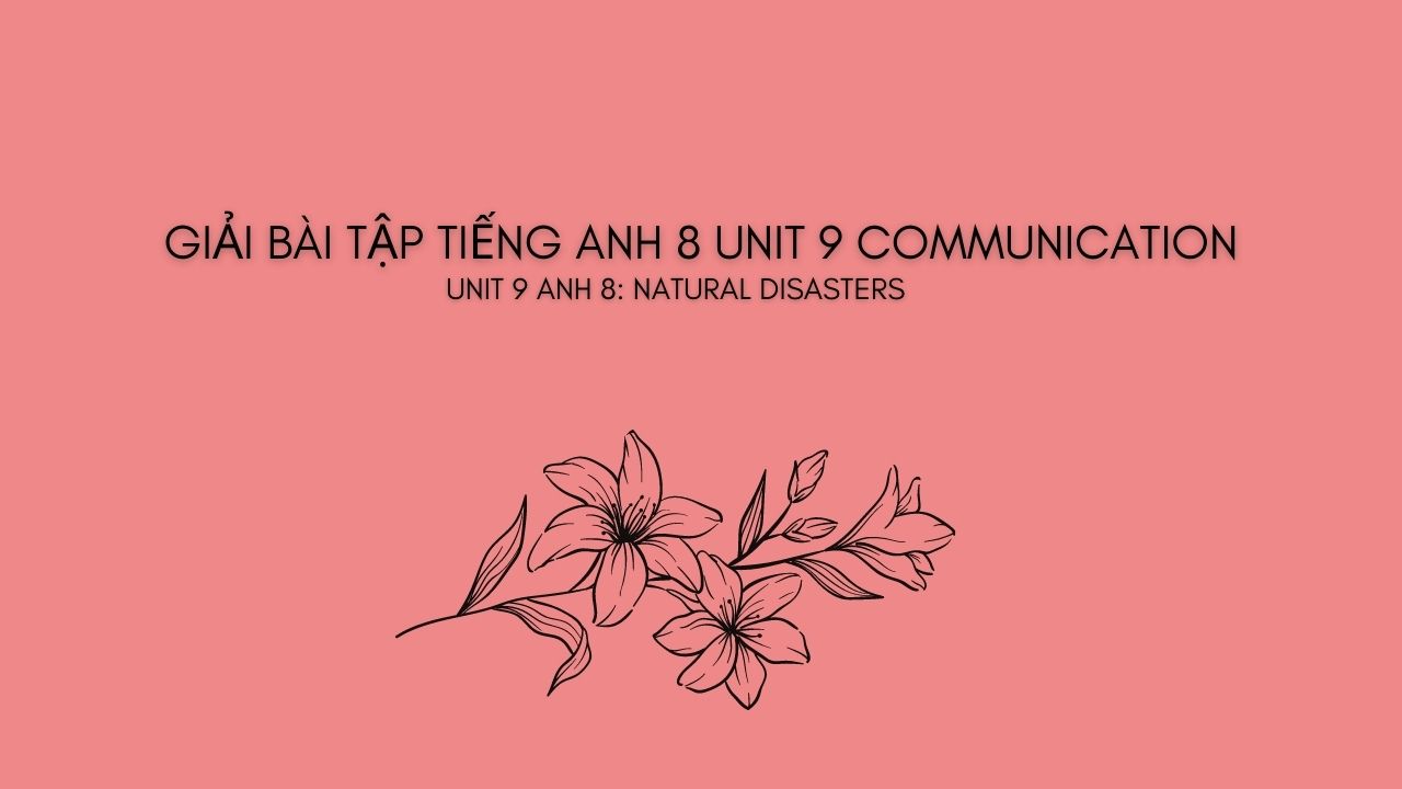 Tiếng Anh 8 Unit 9 Communication