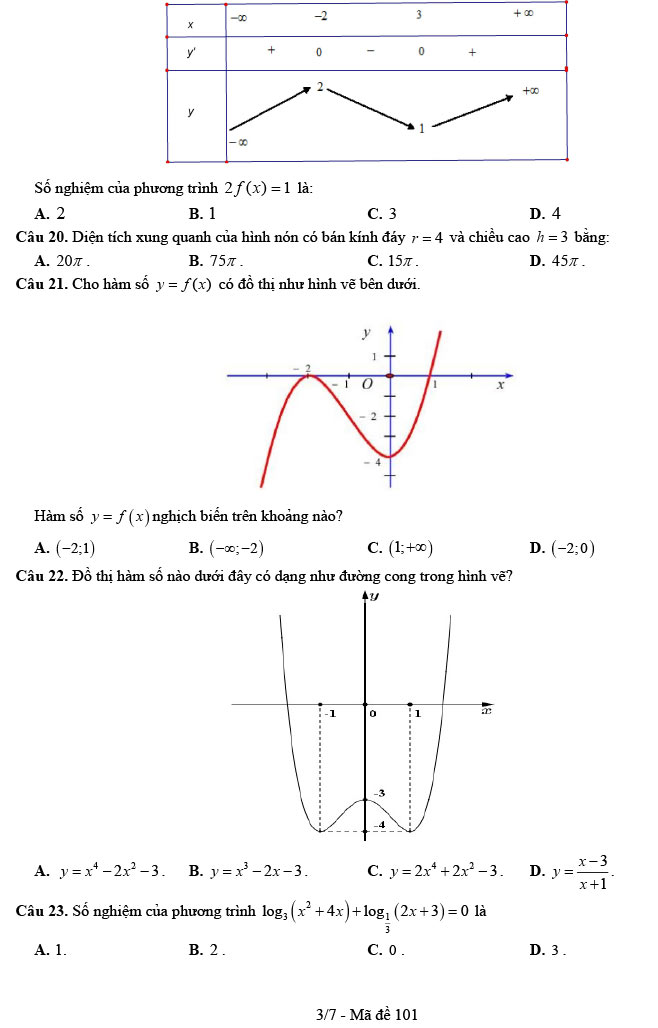 Đề thi thử môn Toán 2022 cụm trường THPT Nghệ An ảnh 3