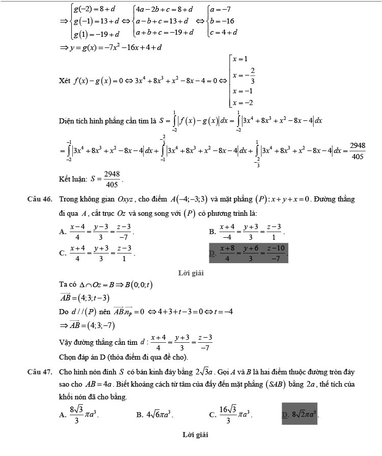 Giải chi tiết đề minh họa toán 2022 trang 11