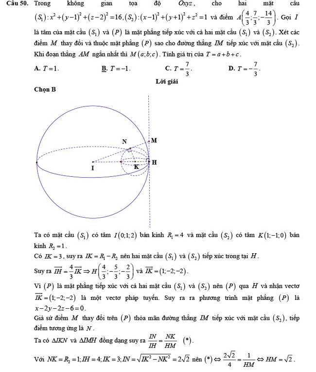 Đáp án đề thi thử THPT Quốc gia 2022 môn Toán đề số 3 trang 14