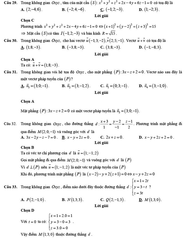Đáp án đề thi thử THPT Quốc gia 2022 môn Toán đề số 3 trang 6