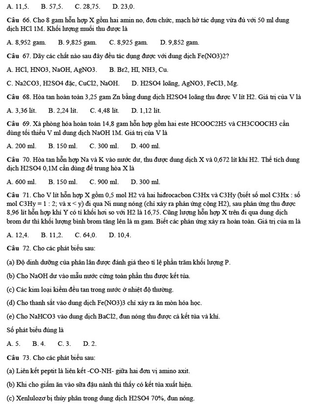 Đề thi thử hóa 2022 chuyên Lê Hồng Phong lần 1 ảnh 3