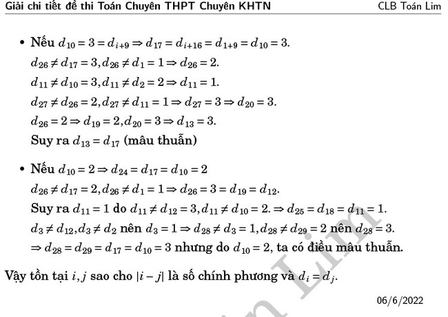 Đáp án đề thi vòng 2 chuyên Toán KHTN năm 2022 ảnh 6