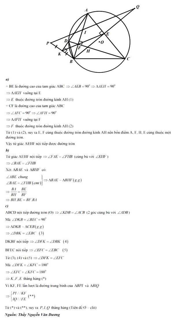 Đáp án đề thi vào lớp 10 môn Toán tỉnh Vĩnh Long 2022 câu 6