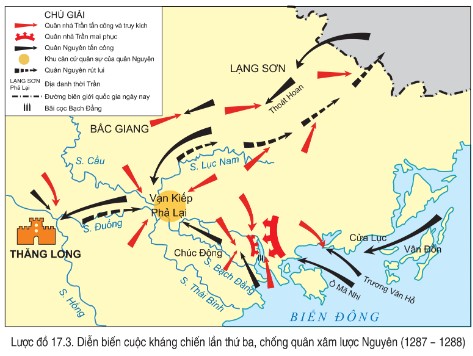 Soạn Lịch Sử 7 Bài 17 Cánh Diều lược đồ 17.3