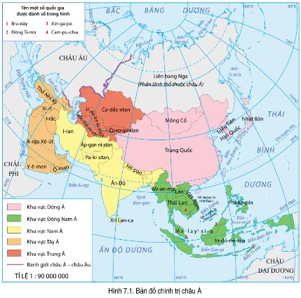 Soạn Bài 7 Địa 7 Cánh Diều hình 7.1