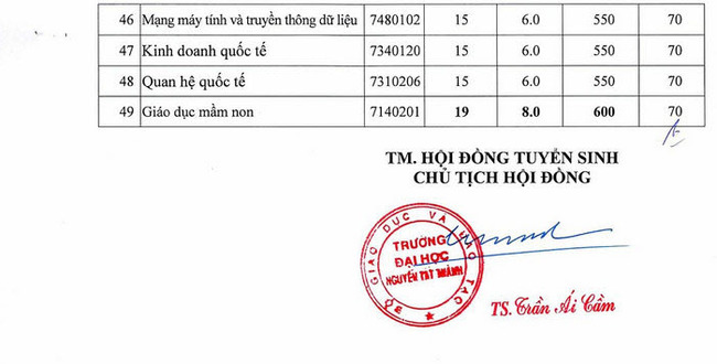 Điểm chuẩn Đại học Nguyễn Tất Thành 2022 ảnh 3