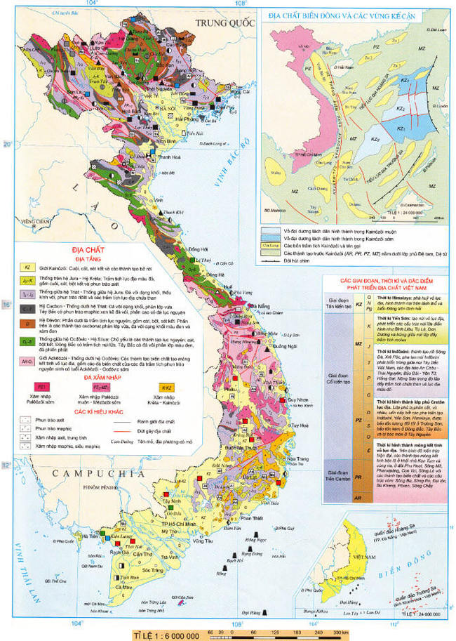 Atlat Địa lí Việt Nam trang 8 Địa chất khoáng sản