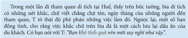 Câu hỏi 2 trang 31 SGK Giáo dục công dân 7 CTST