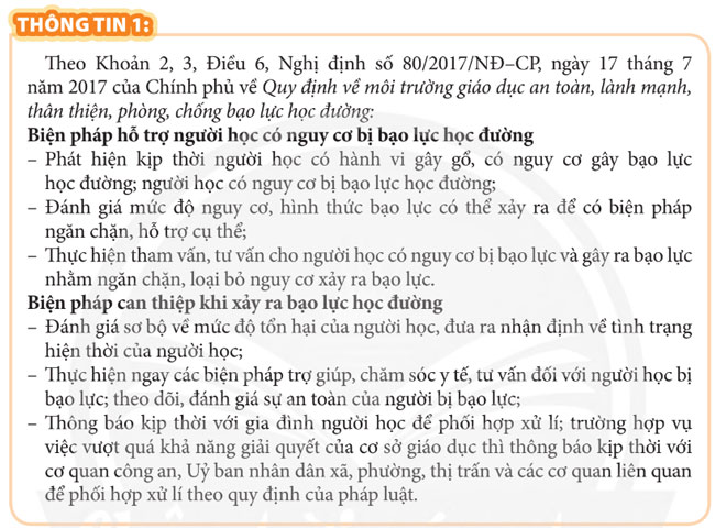 Thông tin 1 câu hỏi 3 trang 43 SGK Giáo dục công dân 7 CTST