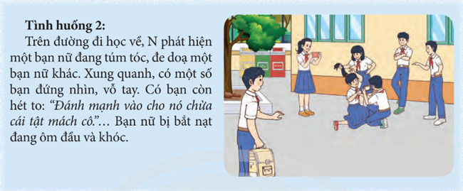 Tình huống 2 câu 4 trang 45 SGK Giáo dục công dân 7 CTST