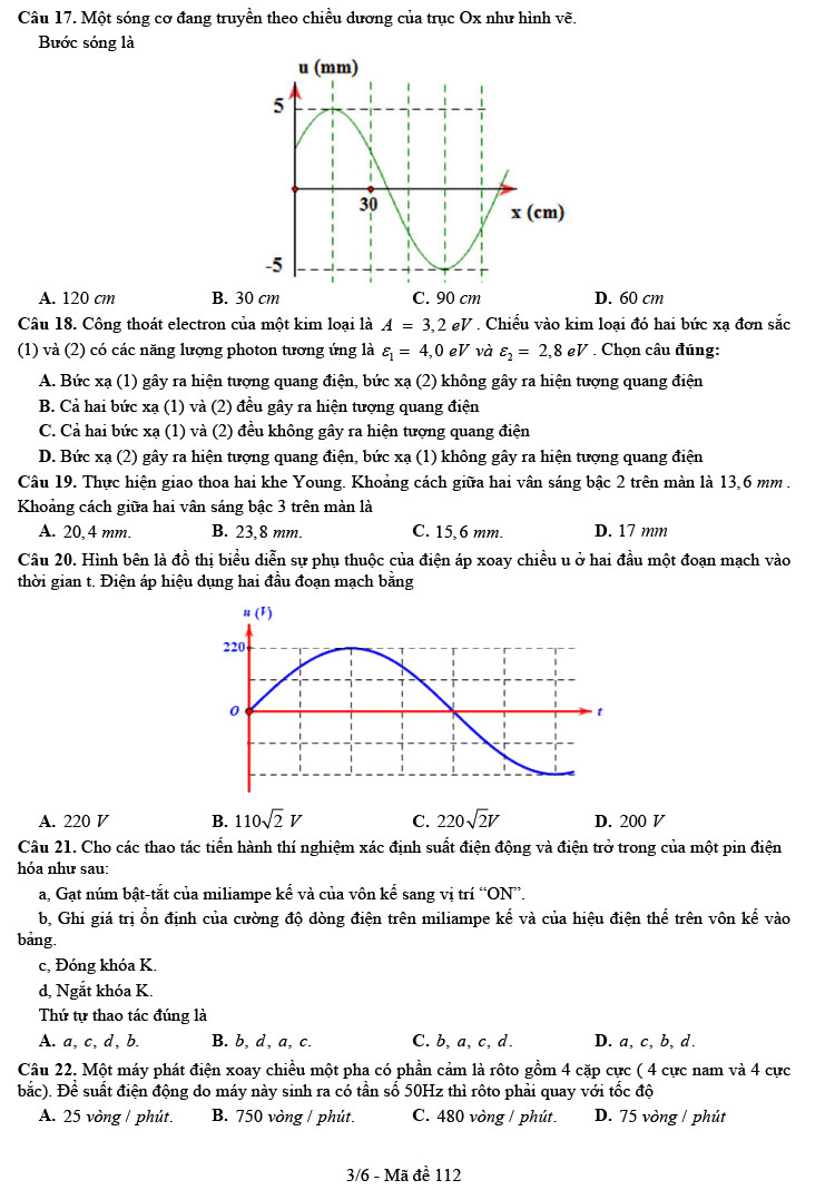 Đề thi thử vật lý 2023 lần 2 trường THPT Hàn Thuyên trang 3