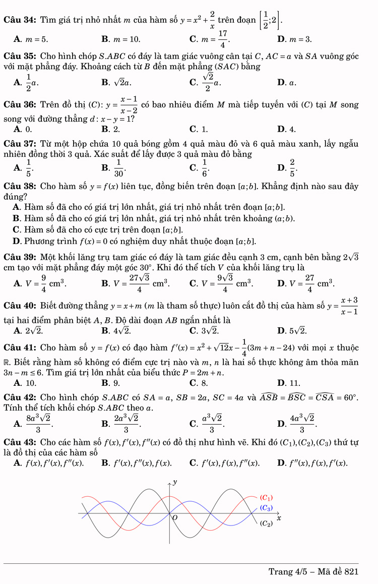 Đề thi thử toán thpt quốc gia 2023 Yên Thế lần 1 trang 4