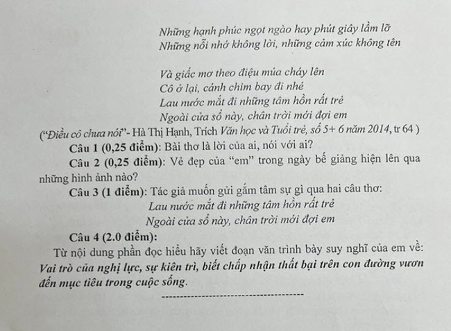 Đề thi thử vào 10 môn văn lần 3 huyện Thanh Oai ảnh 2