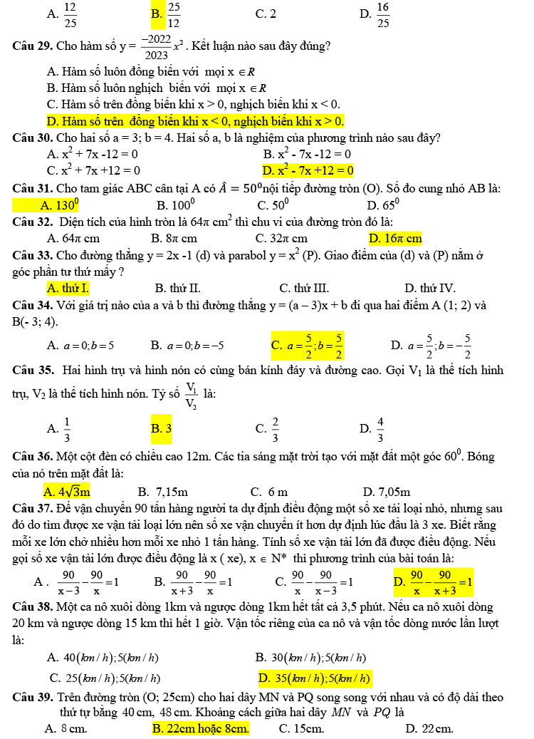 Đề thi thử vào 10 môn toán 2023 THCS Nguyễn Thiện Thuật trang 3