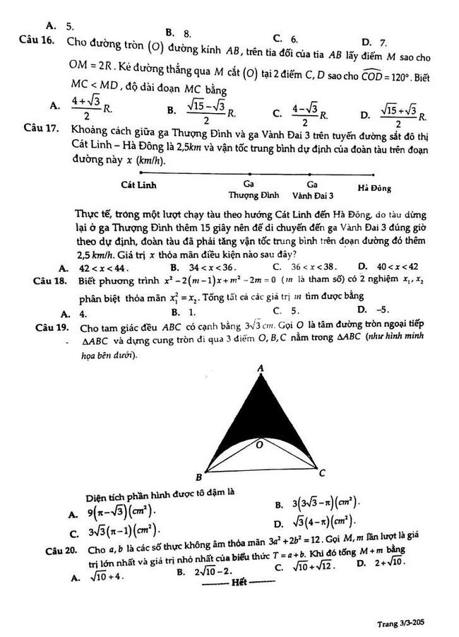 đề thi Toán chung vào 10 Chuyên KHXH và nhân văn HN 2023 ảnh 3