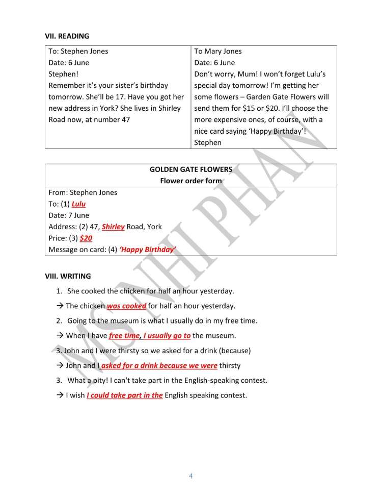 Đáp án đề thi tuyển sinh lớp 10 môn Tiếng Anh Đà Nẵng 2023 trang 4