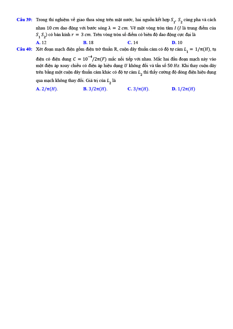 Đề thi thử Lý thpt quốc gia 2023 Marie Curie TP.HCM trang 5