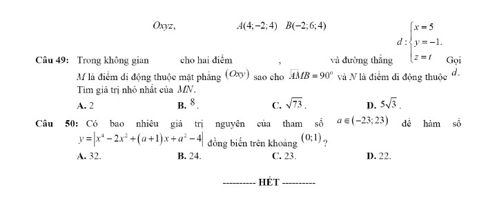 Đề thi thử THPT Quốc gia 2023 môn Toán mẫu số 7 trang 6