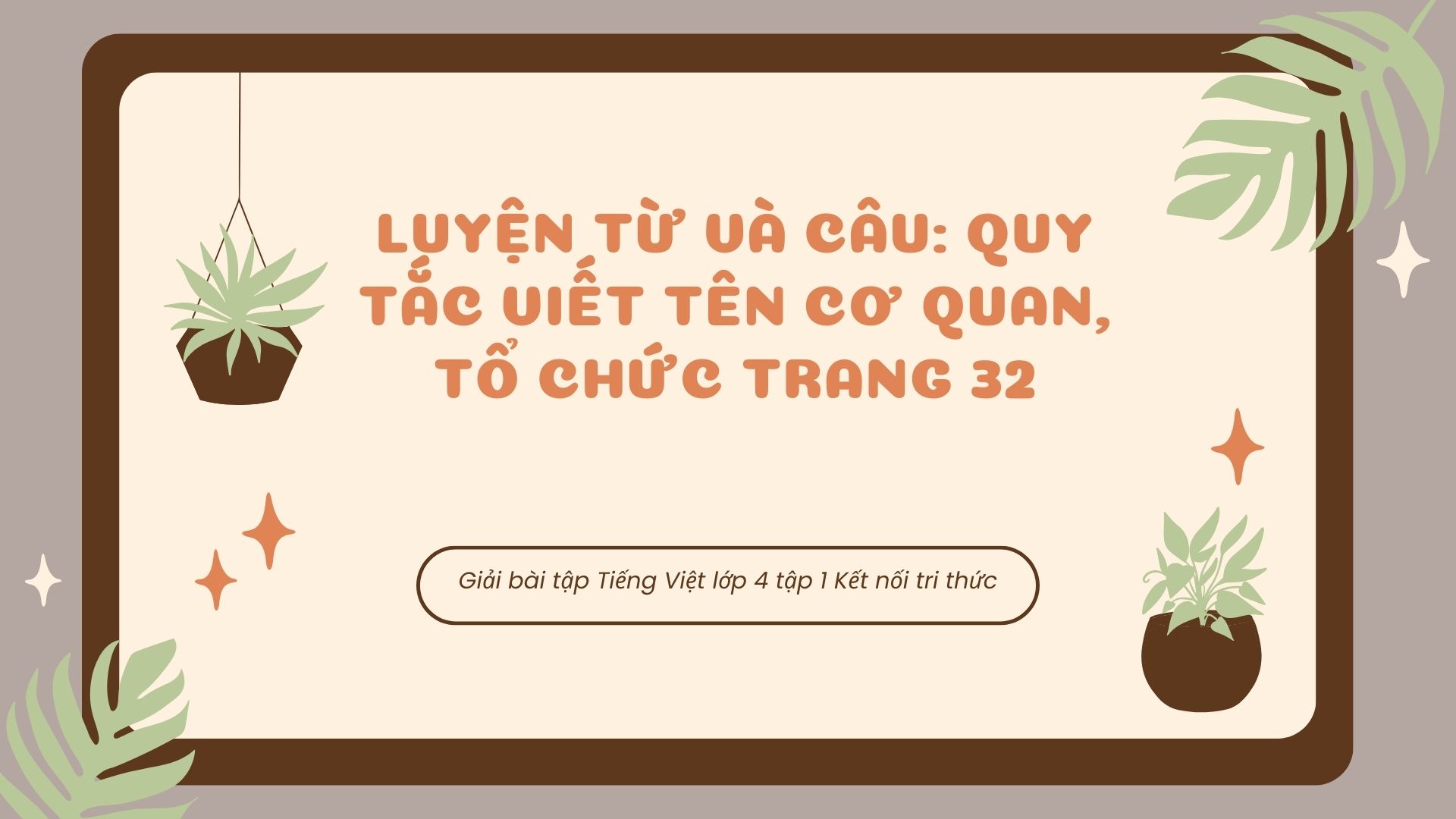 Luyện từ và câu: Quy tắc viết tên cơ quan, tổ chức trang 32 KNTT