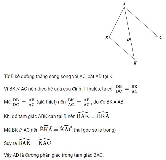 Giải Tính chất đường phân giác của tam giác hình 3