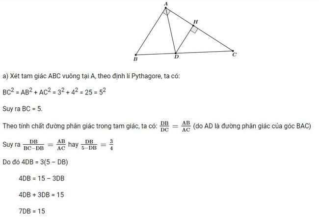Giải Tính chất đường phân giác của tam giác hình 9