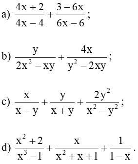 Giải Toán 8 Cánh Diều Phép cộng, phép trừ phân thức đại số hình 9