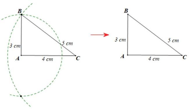 Giải Toán 8 Cánh Diều Định lí Pythagore hình 2