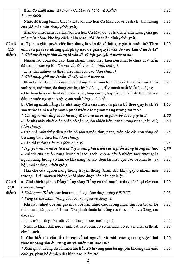 Đề thi thử vào lớp 10 chuyên Địa 2024 Chuyên Thái Nguyên ảnh 4