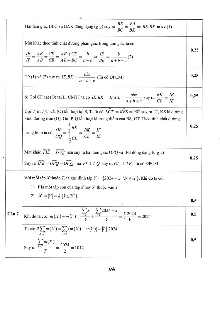 Đề thi thử vào lớp 10 chuyên Toán Tin 2024 Chuyên Thái Nguyên ảnh 5