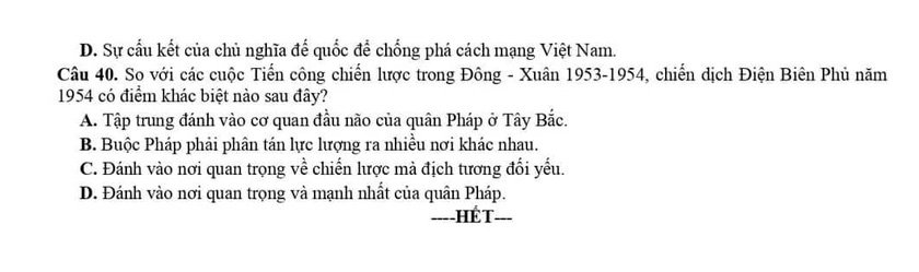 Đề thi thử môn sử tốt nghiệp 2024 Lào Cai trang 5