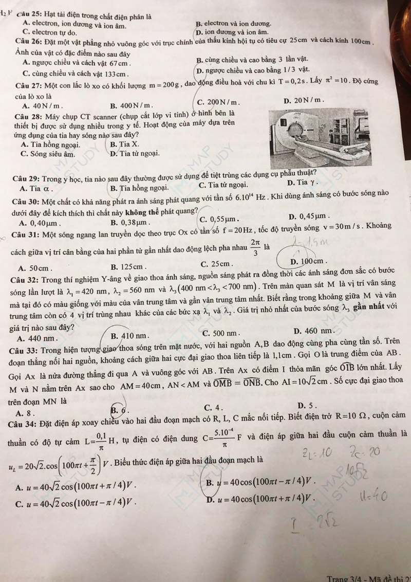 Đề thi thử tốt nghiệp môn lý 2024 sở Hải Phòng trang 3