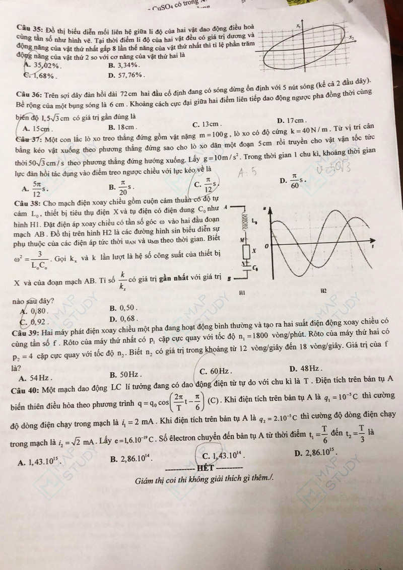 Đề thi thử tốt nghiệp môn lý 2024 sở Hải Phòng trang 4