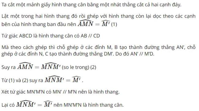 Giải Toán 8 Kết nối tri thức Hình thang cân hình 1