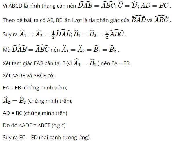 Giải Toán 8 Kết nối tri thức Hình thang cân hình 10