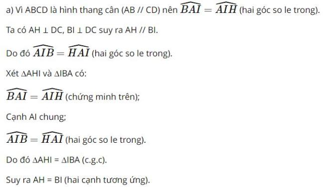 Giải Toán 8 Kết nối tri thức Hình thang cân hình 3