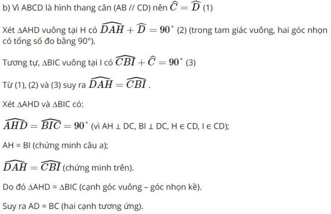 Giải Toán 8 Kết nối tri thức Hình thang cân hình 4