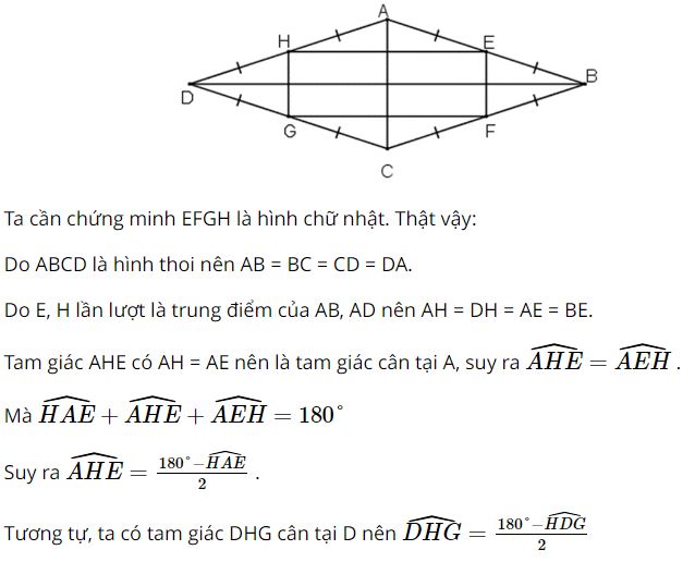 Giải Toán 8 Kết nối tri thức Hình thoi và hình vuông hình 6