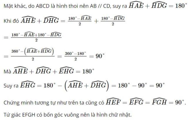 Giải Toán 8 Kết nối tri thức Hình thoi và hình vuông hình 7