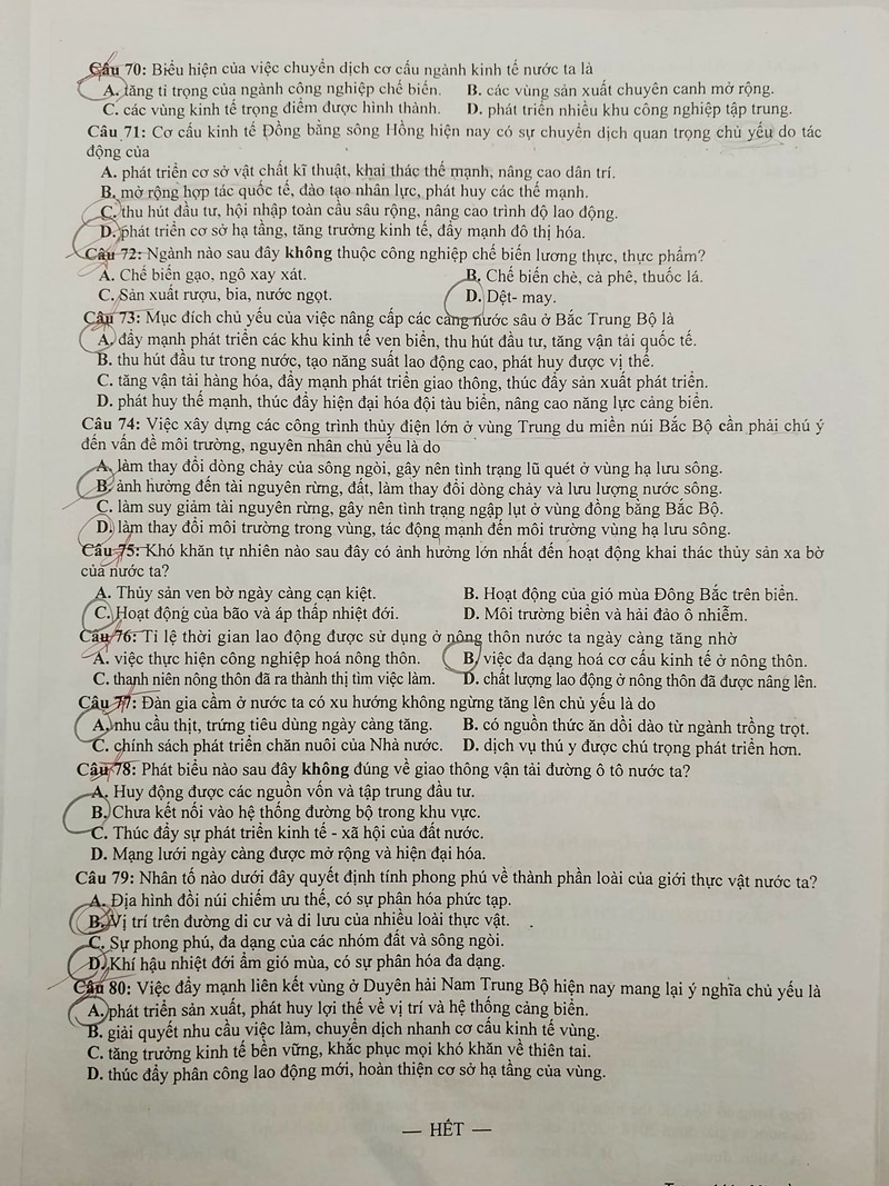 Đề thi thử tốt nghiệp môn Địa 2024 Thái Bình lần 2 trang 4