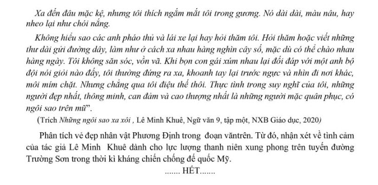 Đề thi thử vào 10 môn văn 2024 THPT Lê Hồng Phong lần 2 ảnh 2