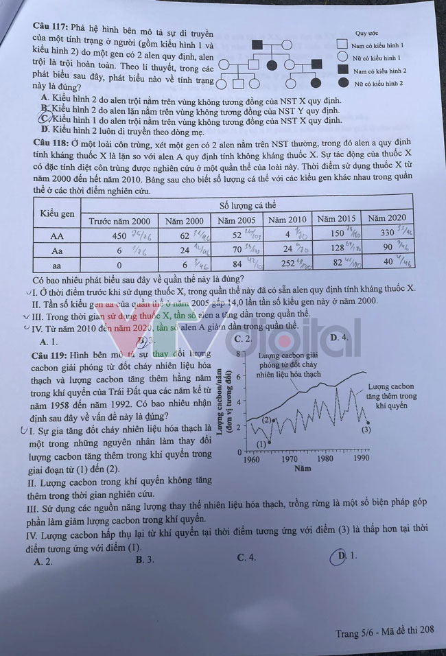 Sinh đề 208 năm 2024 trang 5