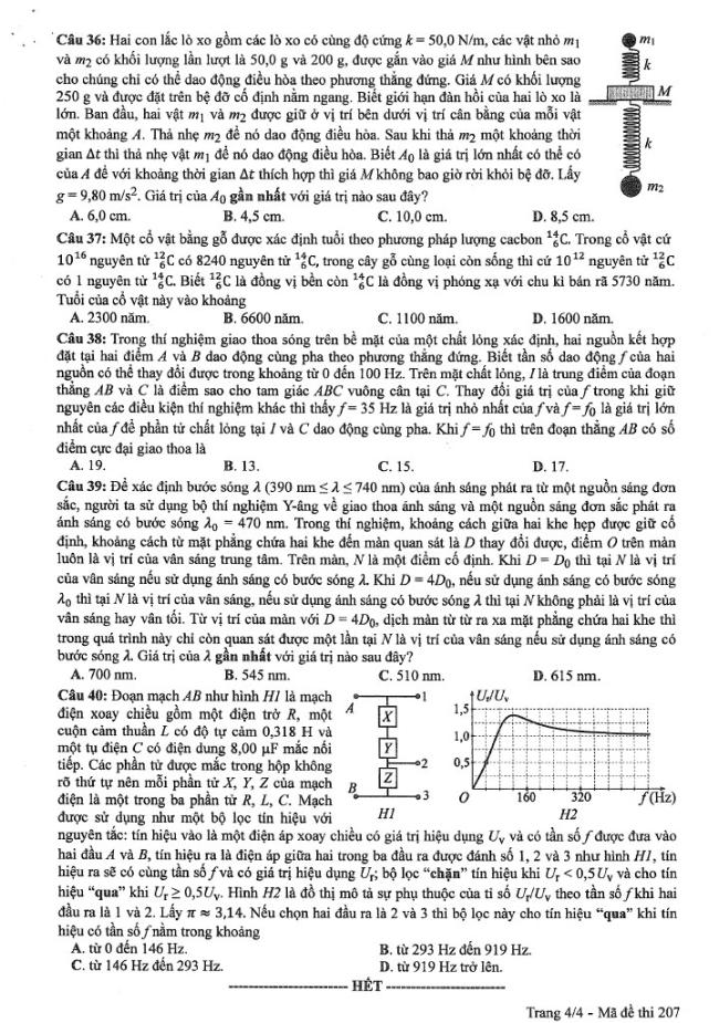 đề Lý 2024 mã 207 trang 4