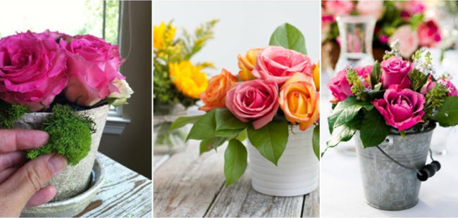 10 mẫu cắm hoa hồng kiểu tối giản mà đẹp tinh tế ảnh 4