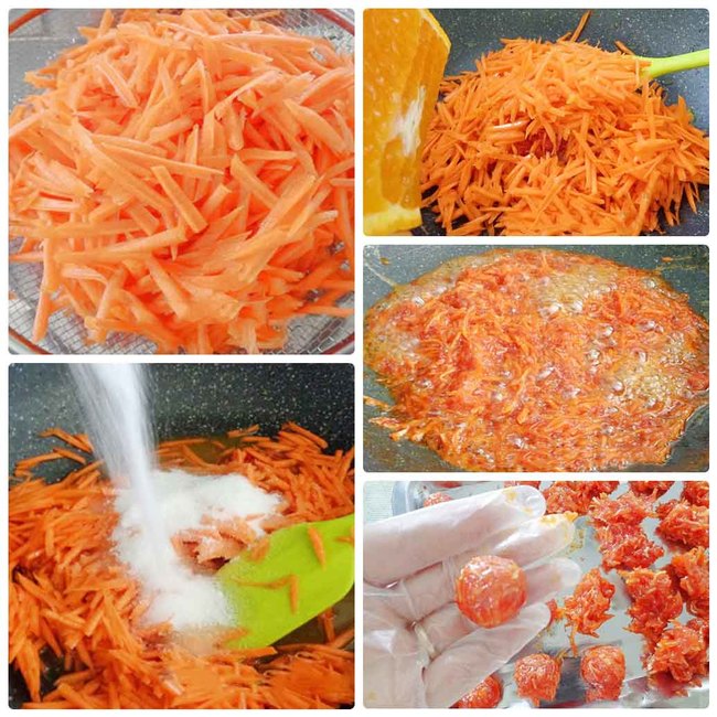 5 bước làm mứt cà rốt viên không cần nước vôi